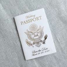 Foiling Wedding Invitation Card Passport Marriage Invitation Customized 